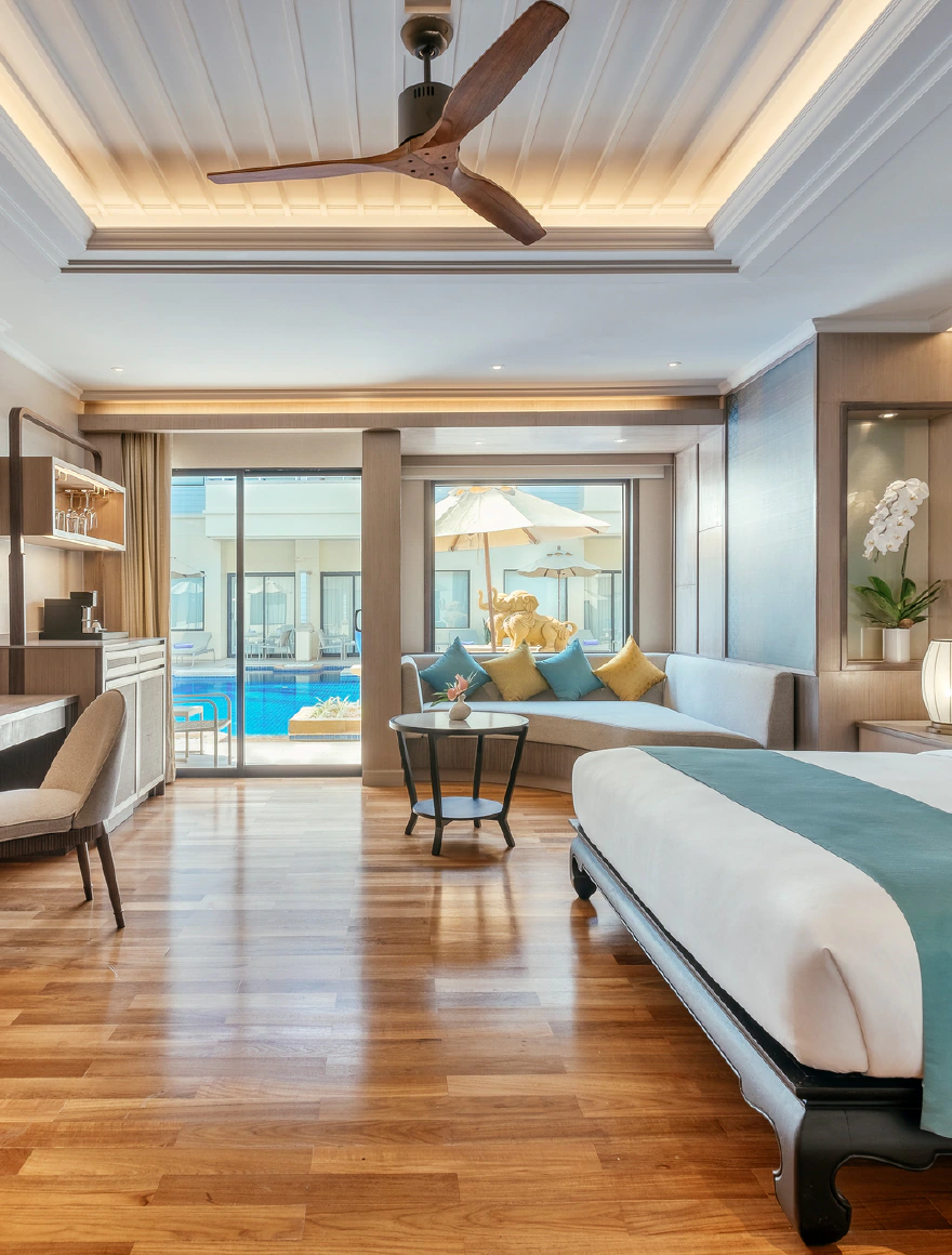 1 King Premium Villa <br>Pool Access <br>Adults Only