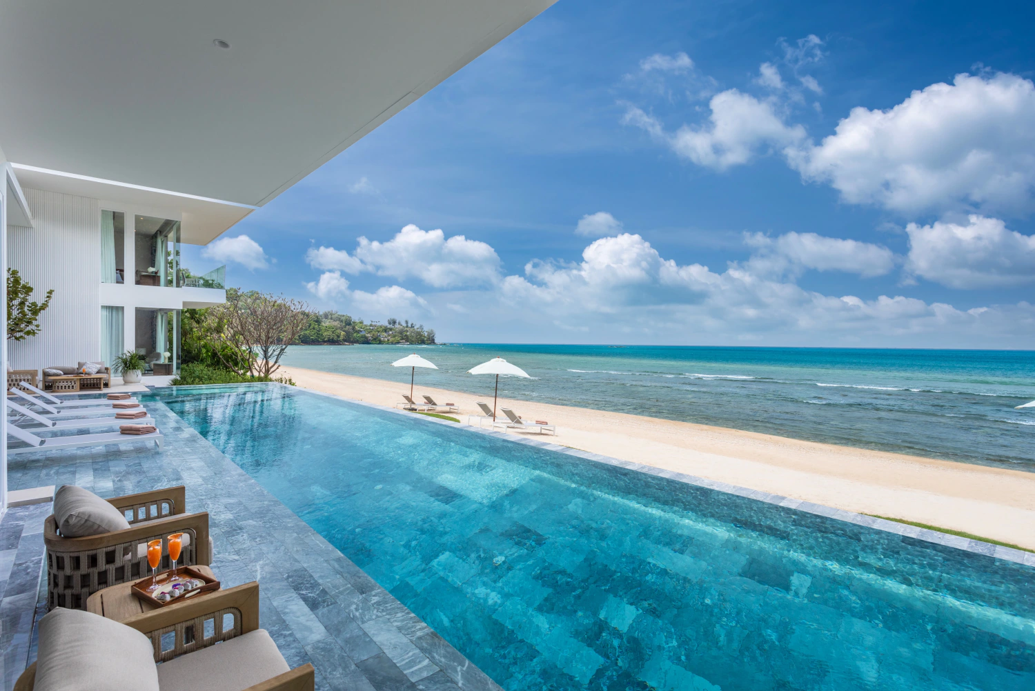 Pool Area & Private Beach