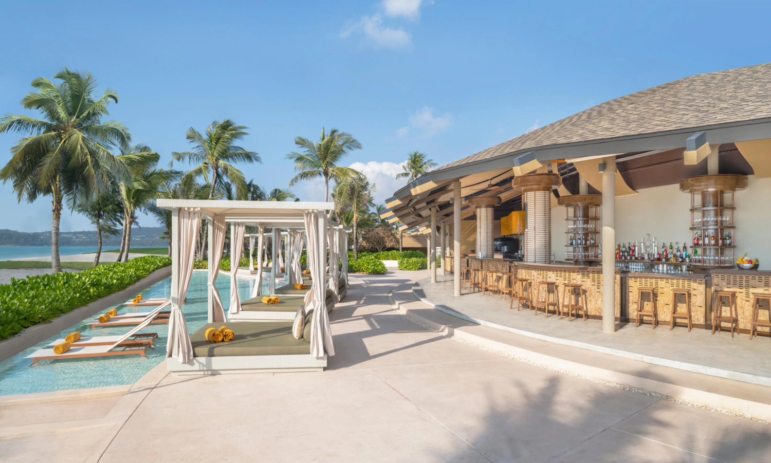 Which beach club is right for your day? - RAVA Beach Club – Large pool areas within Laguna Phuket