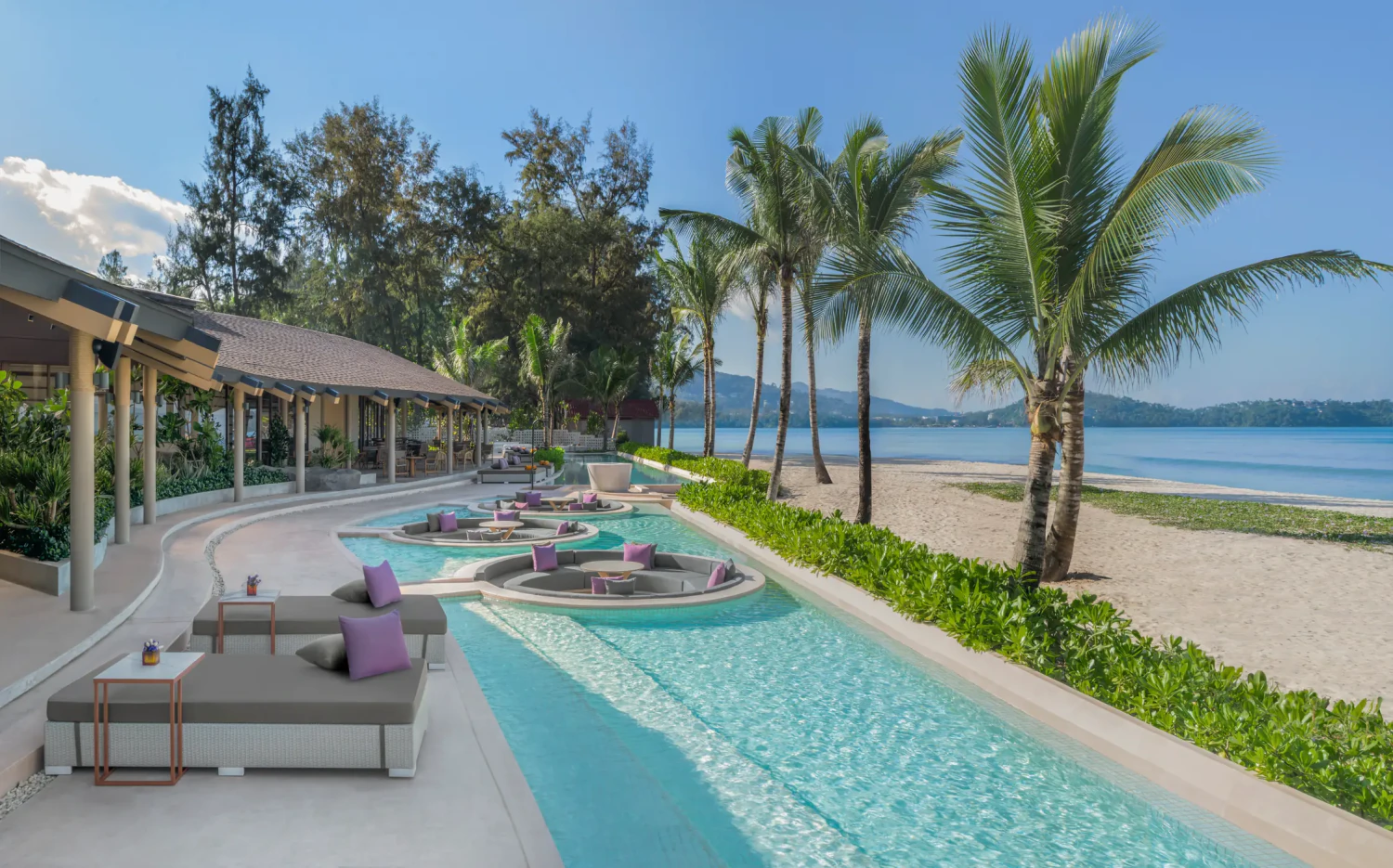 Which beach club is right for your day? - RAVA Beach Club – Large pool areas within Laguna Phuket