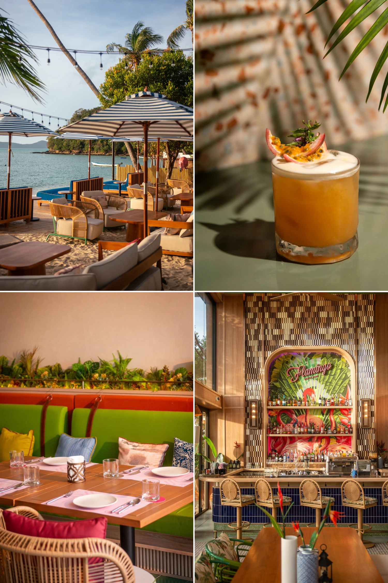 Restaurants direkt am Strand - Flamingo – Beachclub Atmosphäre am Ao Yon Beach